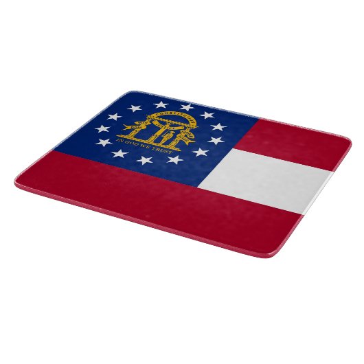 Klein glazen snijbord met vlag van Georgië Snijplank (Hoek)