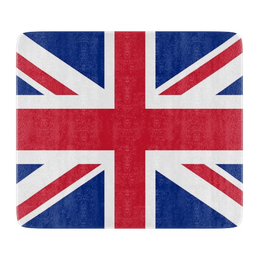 Klein glazen snijbord met vlag van het Verenigd Ko Snijplank (Voorkant)