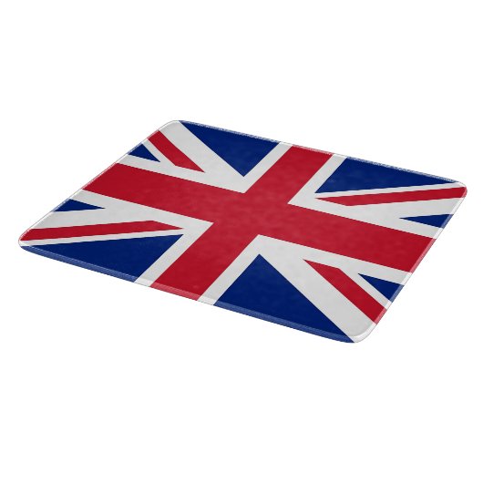 Klein glazen snijbord met vlag van het Verenigd Ko Snijplank (Hoek)