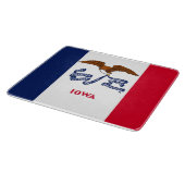 Klein glazen snijbord met vlag van Iowa Snijplank (Hoek)