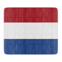 Klein glazen snijbord met vlag van Nederland