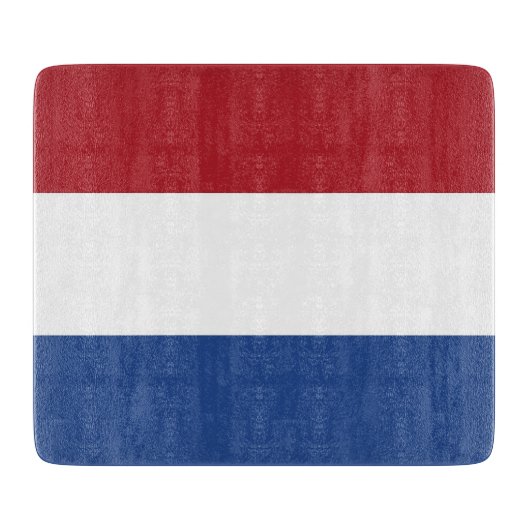 Klein glazen snijbord met vlag van Nederland Snijplank (Voorkant)