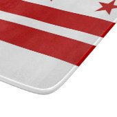 Klein glazen snijbord met Washington DC-vlag Snijplank (Hoek)