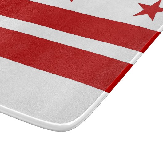Klein glazen snijbord met Washington DC-vlag Snijplank (Hoek)