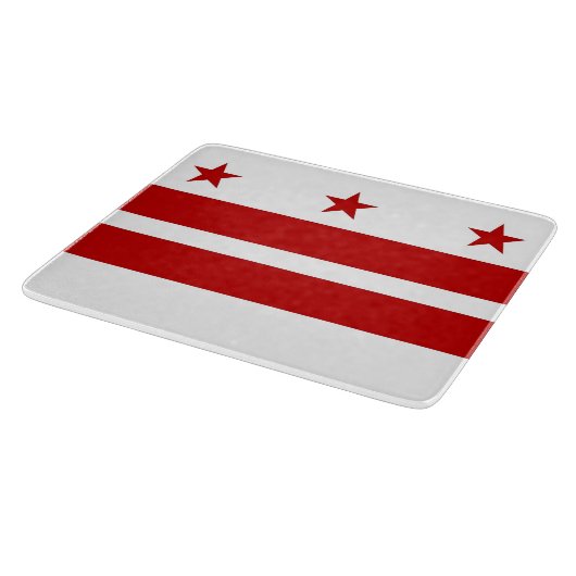 Klein glazen snijbord met Washington DC-vlag Snijplank (Hoek)