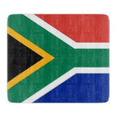 Klein glazen snijbord met Zuid-Afrikaanse vlag Snijplank (Voorkant)