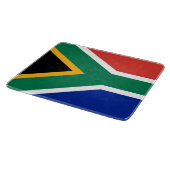 Klein glazen snijbord met Zuid-Afrikaanse vlag Snijplank (Hoek)