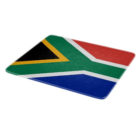 Klein glazen snijbord met Zuid-Afrikaanse vlag Snijplank (Hoek)