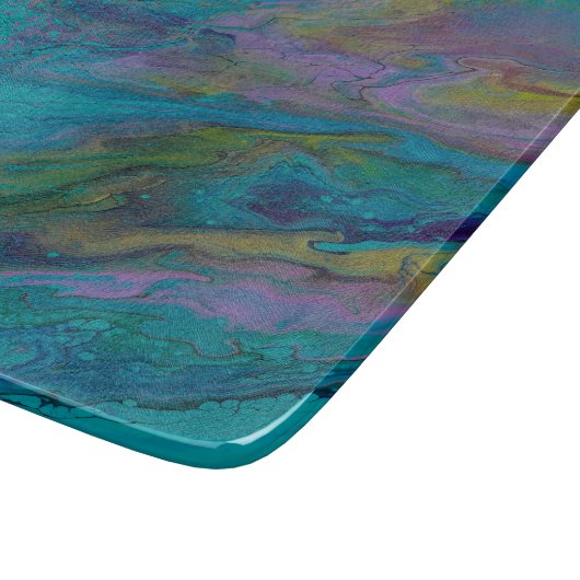 Klein glazen snijvlak snijplank (Hoek)