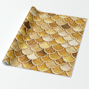 Klein glitter Mermaid Scales, glanzend glanzend pa Cadeaupapier