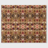 Klein goud en rood cadeaupapier (Vlak)