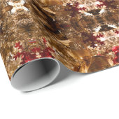 Klein goud en rood cadeaupapier (Rol Hoek)