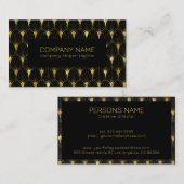 Klein goud en zwart decopatroon visitekaartje (Voorkant / Achterkant)