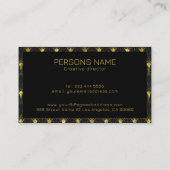 Klein goud en zwart decopatroon visitekaartje (Achterkant)