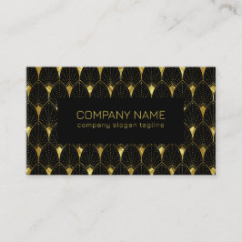 Klein goud en zwart decopatroon visitekaartje
