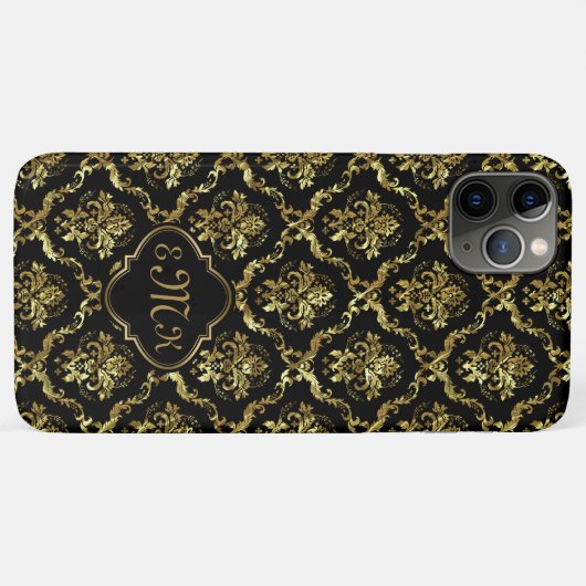 Klein goud ziet er vochtig uit, zwart Case-Mate iPhone case (Achterkant (horizontaal))