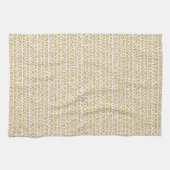 Klein gouden bloemmotief theedoek (Horizontaal)