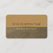 Klein goudleder textuur elegant minimalistisch visitekaartje (Voorkant)