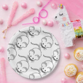 Klein grafisch muispatroon papieren bordje (Feest)