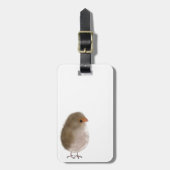 Klein grappig vogeltje bagagelabel (Voorkant verticaal)