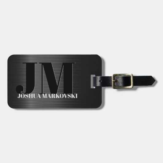 Klein grijs Bagagelabel van koolstofvezel (Voorkant horizontaal)