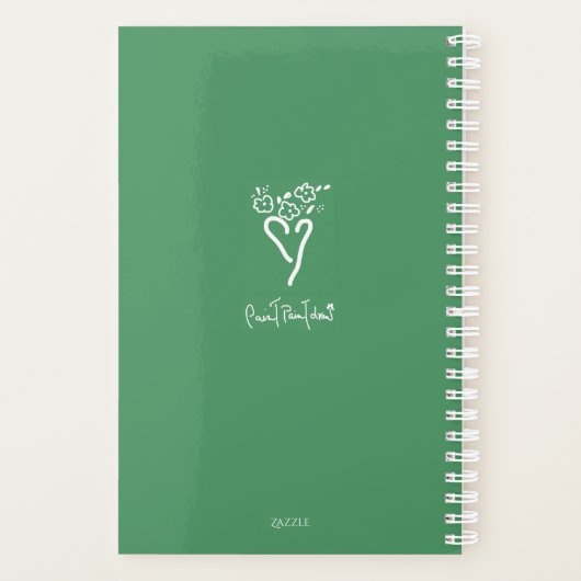 Klein-groen-dagplan Planner (Achterkant)
