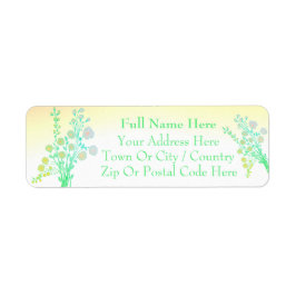 Klein groen en geel etiket