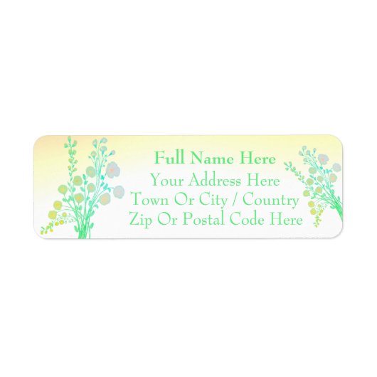 Klein groen en geel etiket (Voorkant)