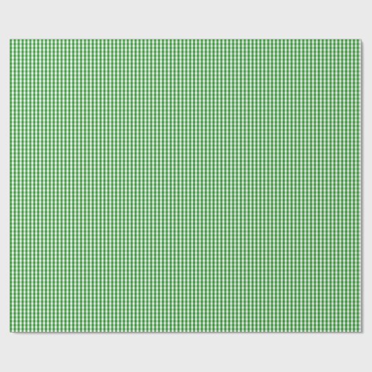 Klein groen en wit gingham-pakpapier cadeaupapier (Vlak)