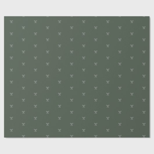 Klein groen lint boog inpakpapier (Vlak)