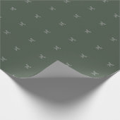 Klein groen lint boog inpakpapier (Hoek)