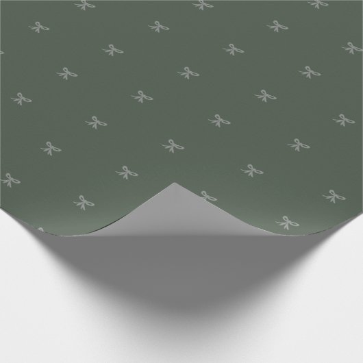 Klein groen lint boog inpakpapier (Hoek)