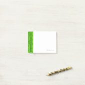 Klein Groen Vissegelingspatroon Post-it® Notes (Op bureau)