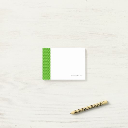 Klein Groen Vissegelingspatroon Post-it® Notes (Op bureau)