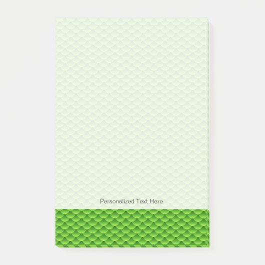 Klein Groen Vissegelingspatroon Post-it® Notes (Voorkant)