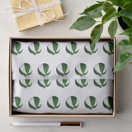 klein groen-wit basketbalpatroon tissuepapier (Geschenk)