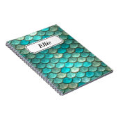 Klein-groen-zeemeervisschalen Notitieboek (Rechterzijde)