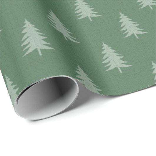 KLEIN GROENE CHRISTMAS TREE PATROON WRAPPINGPAPIER CADEAUPAPIER (Rol Hoek)