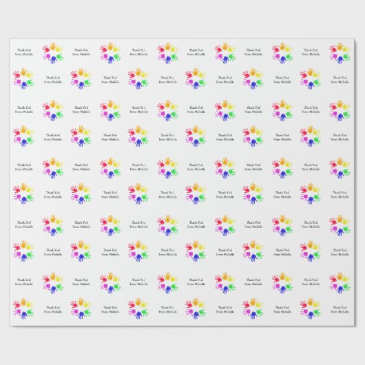 Klein handafdrukpapier, speciaal aangepast cadeaupapier (Vlak)