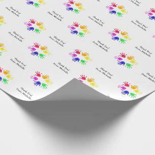 Klein handafdrukpapier, speciaal aangepast cadeaupapier