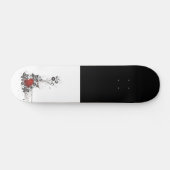 Klein hart, bladeren en bloemen - Origineel Persoonlijk Skateboard (Horizontaal)