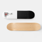 Klein hart, bladeren en bloemen - Origineel Persoonlijk Skateboard (Horizontaal)