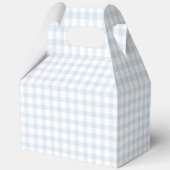 Klein Hart Blauw Gingham Teddybeer Babyshower Bedankdoosjes (Achterkant)
