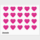 Klein hart Hashtag Bachelorette Stickers Roze (Vel)