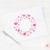 Klein hart💕 ronde sticker (Envelop)