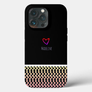 Klein Hartpatroon Herhalende Rand Regenboog Case-Mate iPhone Case