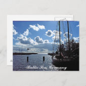 Klein-haven, het Briefkaart van het Baltische Zee, (Voorkant / Achterkant)