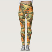 Klein Hawaïaans Landschap Groen Leggings (Voorkant)