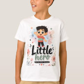 Klein helden leuk kinderen t-shirt (Voorkant)