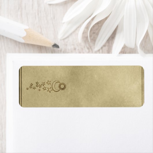 Klein hemelapotheeklabel etiket (Insitu)